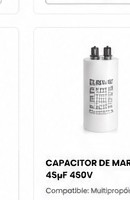 Capacitor de marcha 45µF